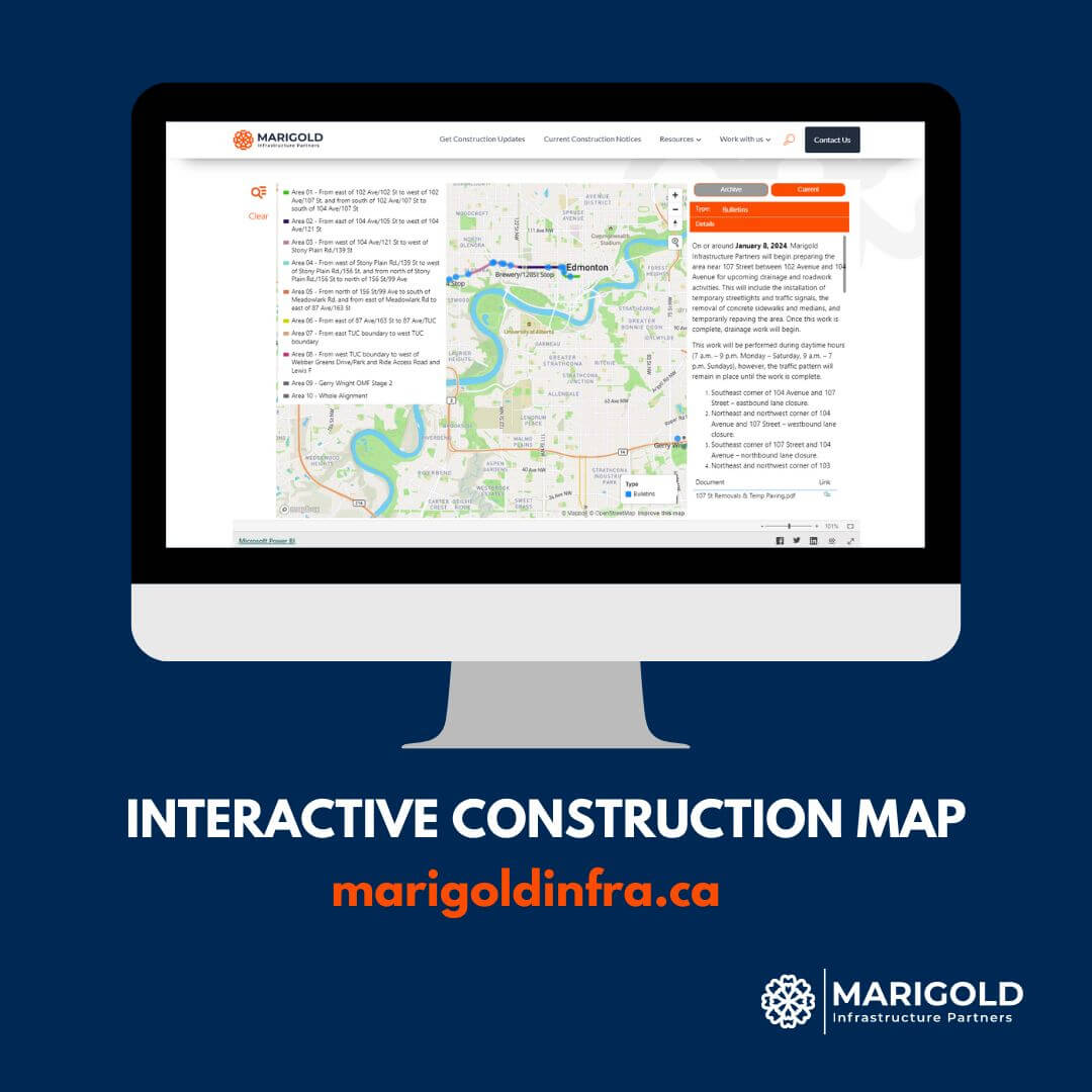 Check out our cool interactive construction map on the website