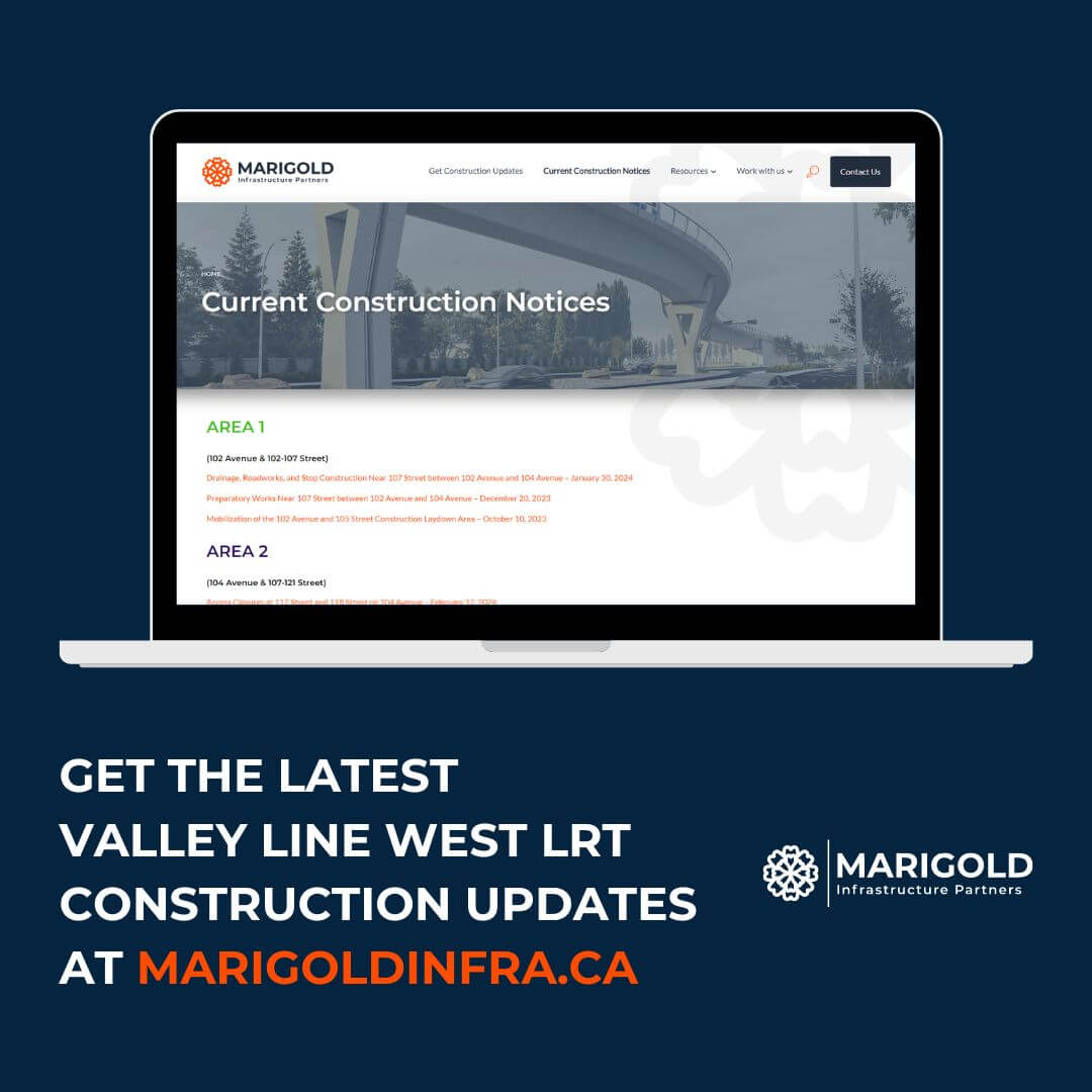 Get Valley Line West LRT construction updates straight to your inbox!